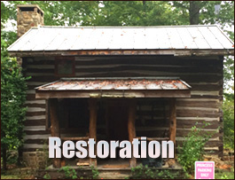 Historic Log Cabin Restoration  South Mills, North Carolina